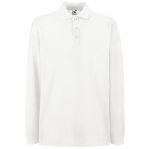 Fruit Of The Loom Mens Premium Long Sleeve Polo Shirt S
