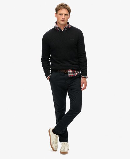 Superdry Mannen International Chinobroek Zwart