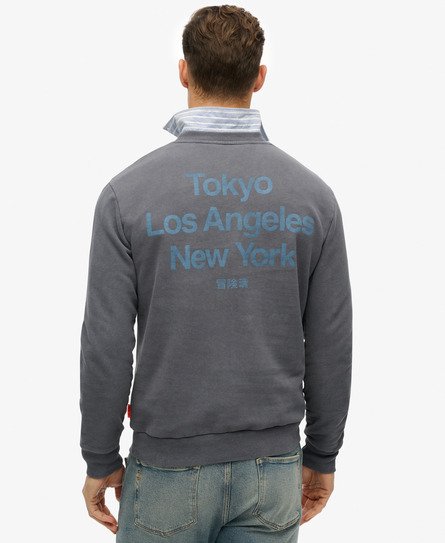 Superdry Mannen Core City Sweatshirt met Ronde Hals en Logo Grijs