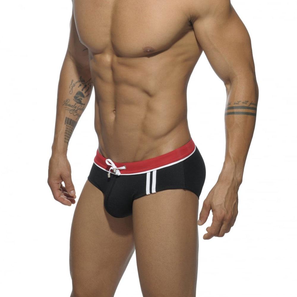 UXH Fashion Herenmode Pride Day-zwemslip Lage taille Grote maat Zomerstrandkleding M zwart