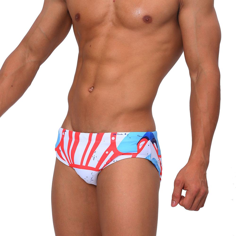 UXH Fashion Herenmode Zwemslip met bloemenprint Lage taille Grote maten Zomerstrandkleding FREESTYLE UP-LIFT M wit
