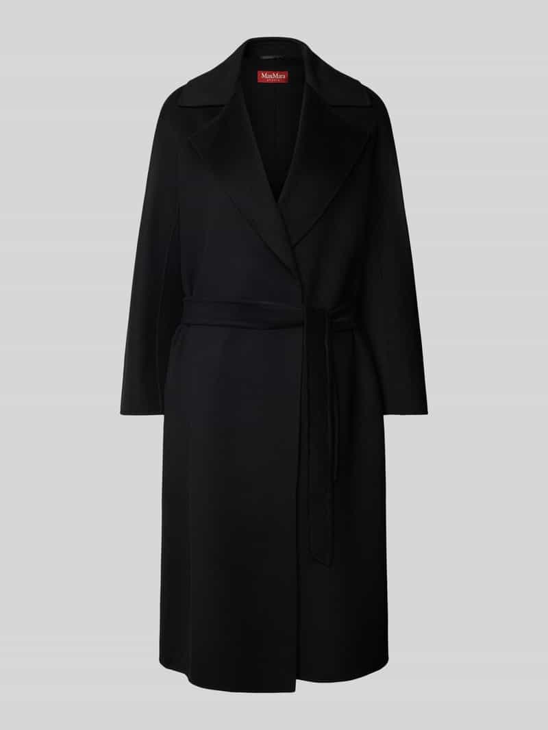 Max Mara Studio Lange wollen jas met opstaande kraag en kasjmier, model 'CLES'