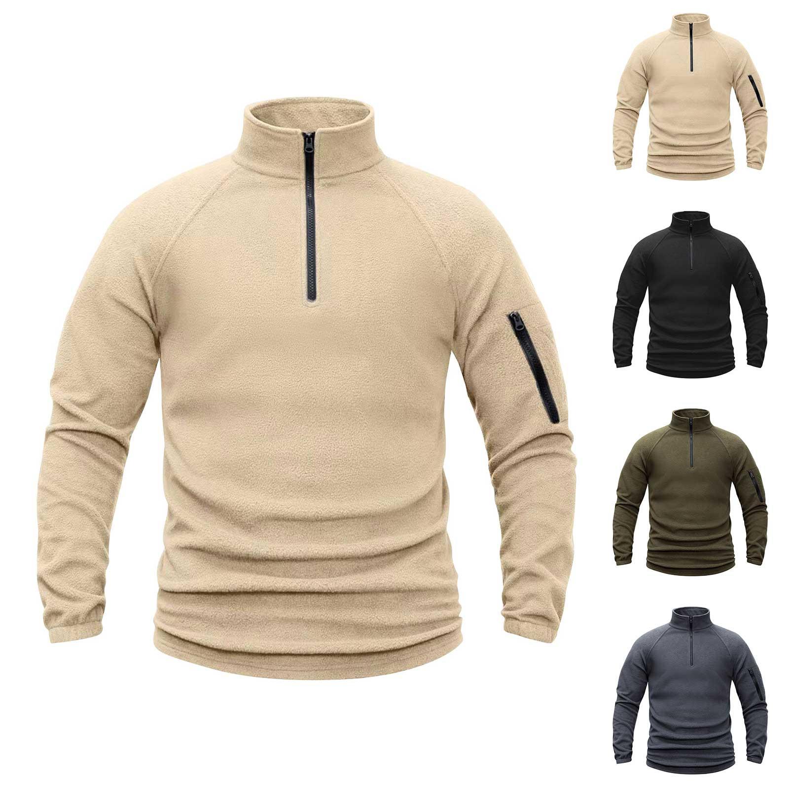 Jiangnan C Heren Sweatshirt Losse Effen Kleur Outdoor Warm Ademend T-shirt Top XXXL
