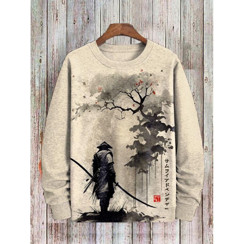 ETST 07 Heren pullover sweatshirt Japanse karakter 3D print sweatshirt herfst mode lange mouwen Tee oversized heren kleding tops L