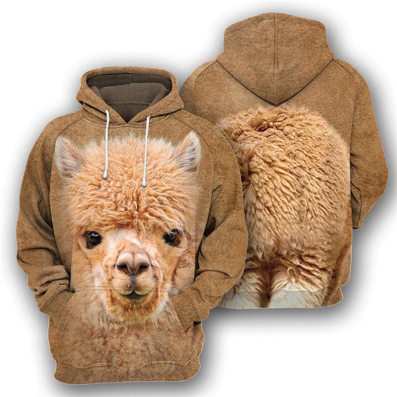 ETST 007 Nieuwe Winter 3D Schattige Dieren Geit Uil Panda Papegaai Giraffe Print Hoodies Voor Mannen Kinderen Mode Grappige Hooded Sweatshirts Kleding S