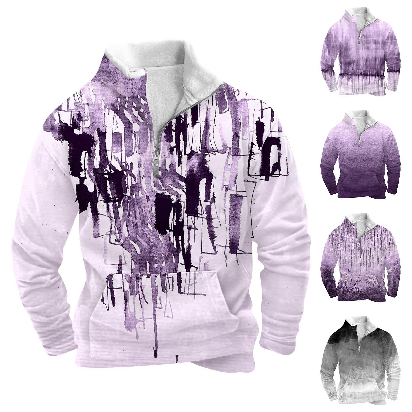 YiGeiWoLiGiaoGiao Lente en herfst herensweatshirt met staande kraag is outdoor casual truien tops L