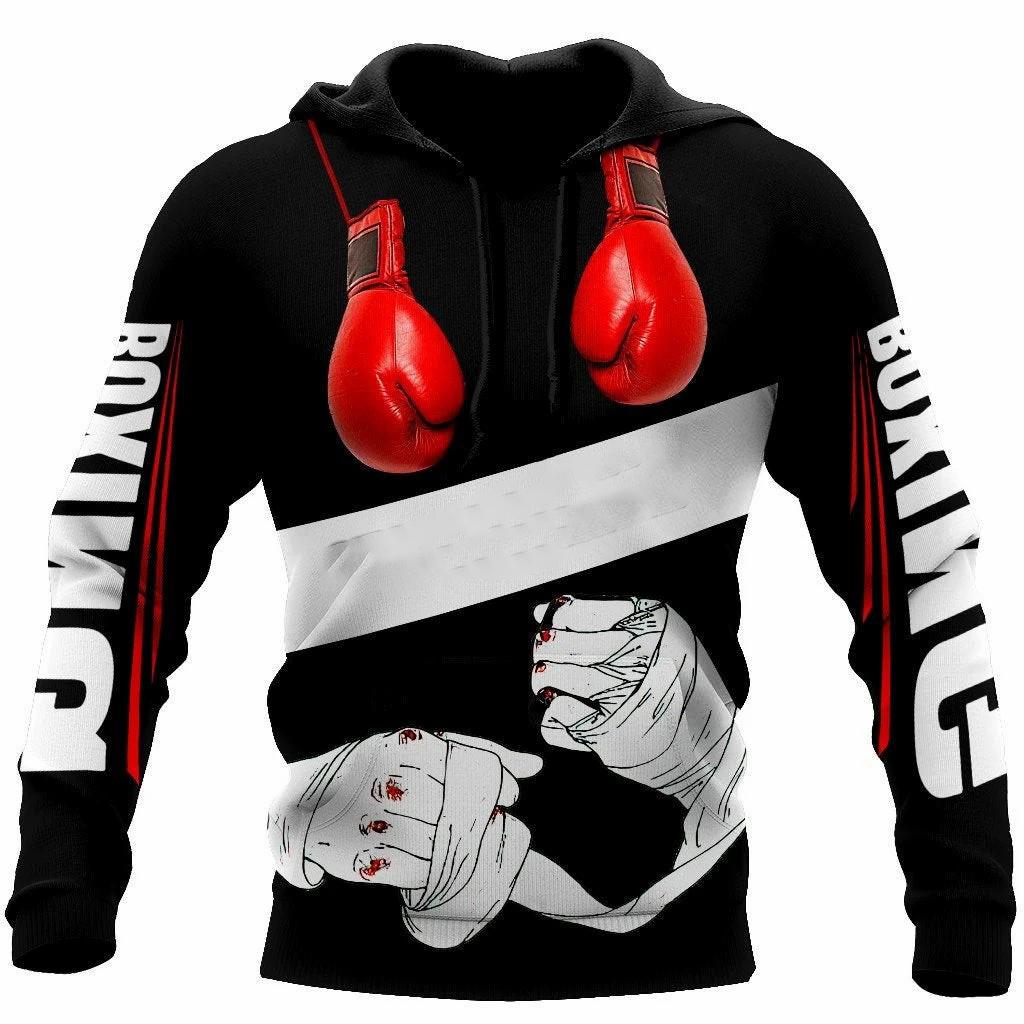 ETST 07 Bokshoodies Heren Boksclub Hoodie 3D Print Tops Herfst Lange Mouw Streetwear Capuchon Hoodie Voor Heren Sportkleding L