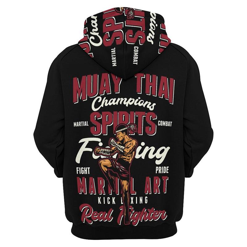 ETST 006 Combat Muay Thai 3D-geprinte hoodies voor heren Mode Sport Grafisch Sweatshirts Casual Streetwear Truien Winter Trainingspakken Tops S