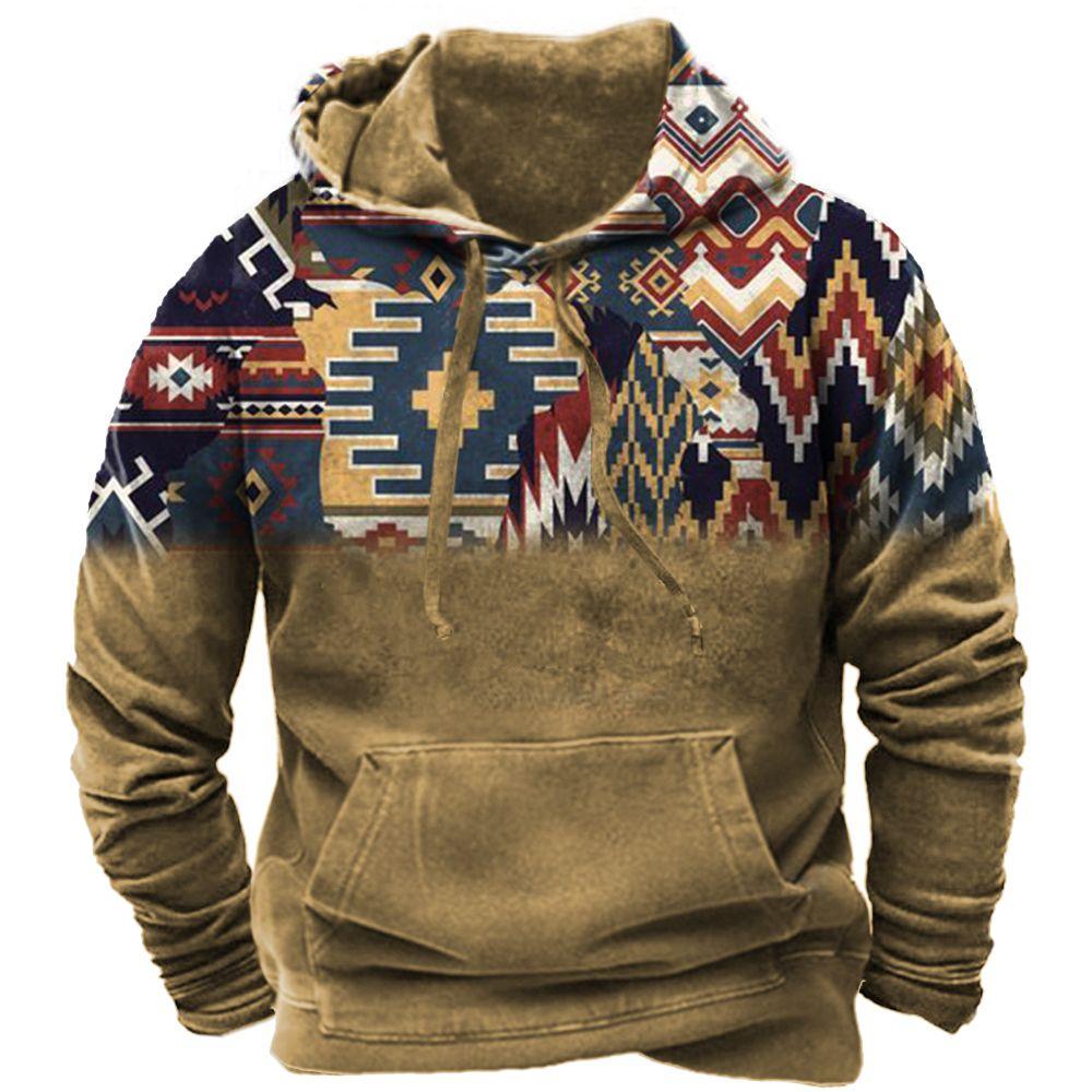 ETST0013 Vintage Hoodie Etnische 3d Print Hoodies Mannen Vrouwen Mode Hoodies Sweatshirts Jongensjassen Vrouwen Sweats Herenkleding Inheems S