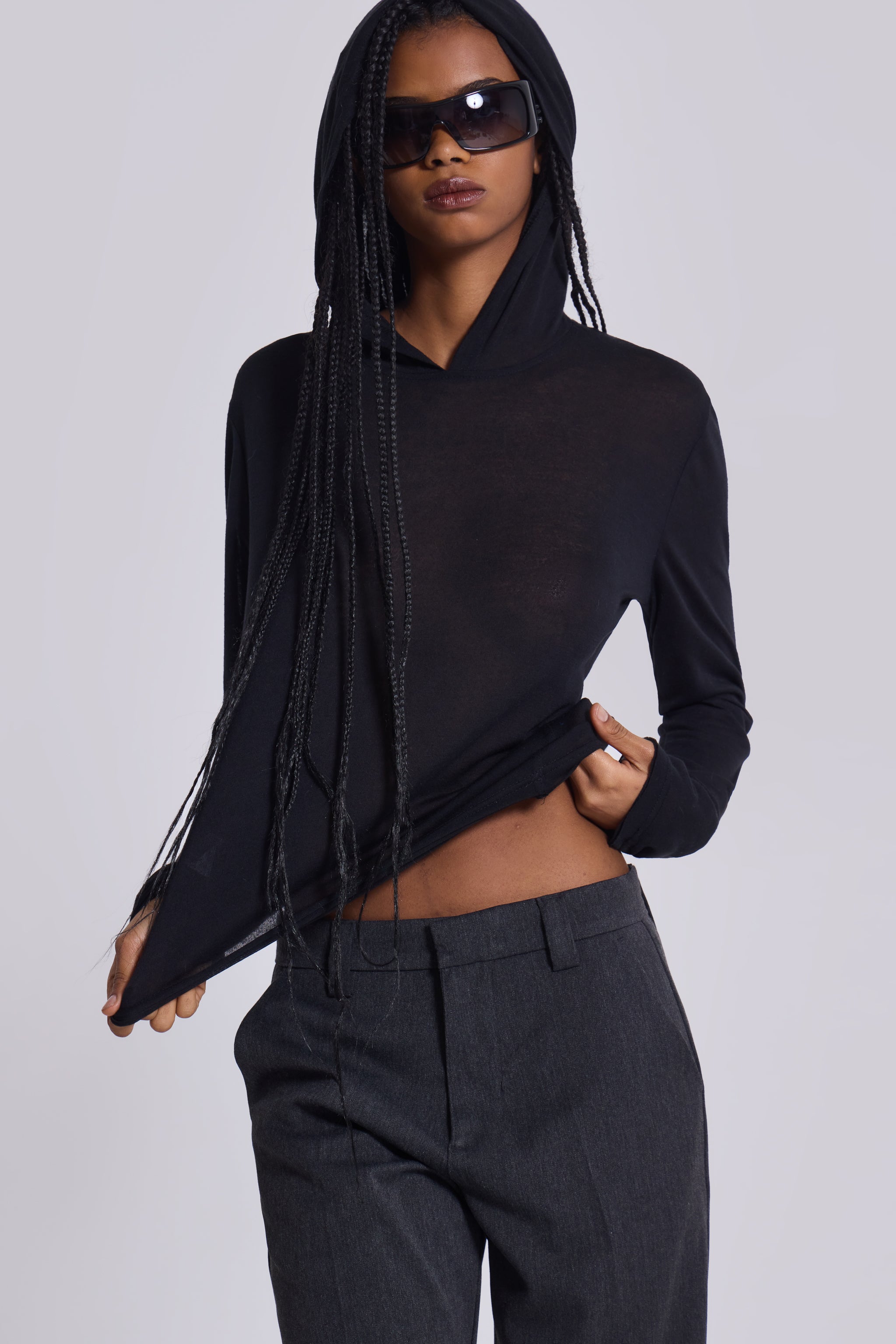 Jaded London Black Mist Hoodie