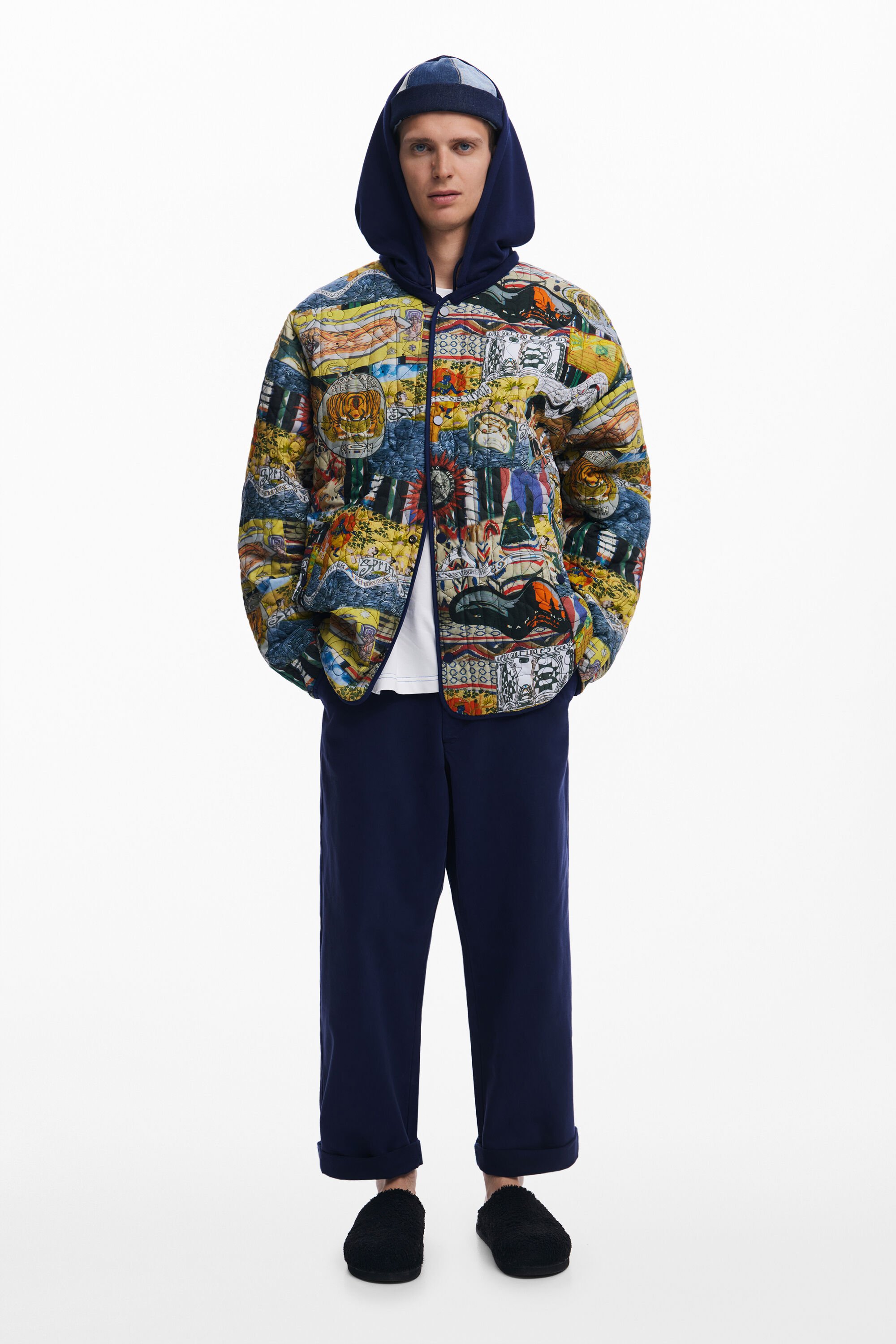 desigual Omkeerbaar jack - MATERIAL FINISHES