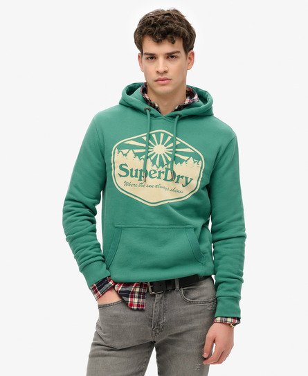 Superdry Mannen Sun Hoodie Groen