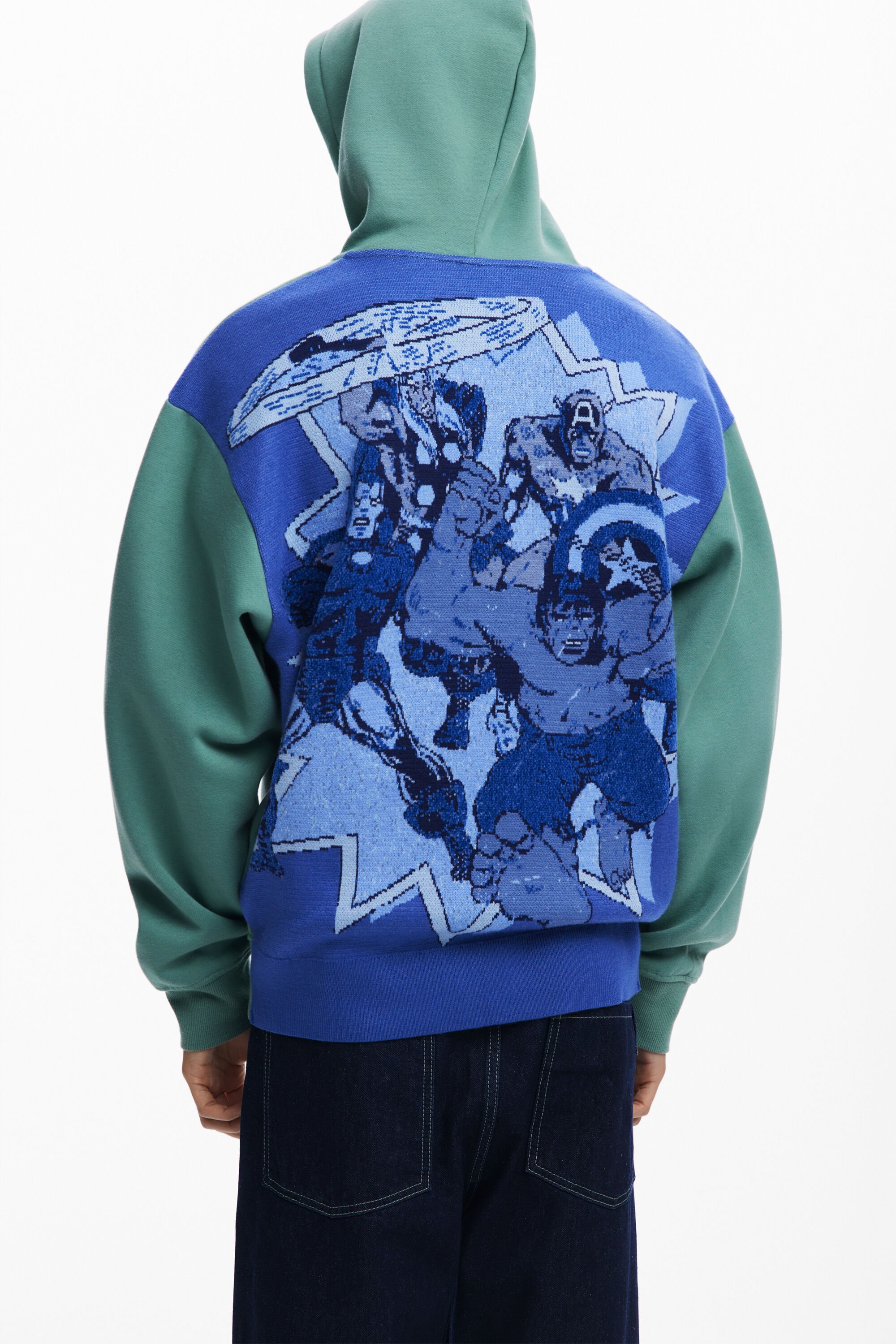 desigual Marvel™ sweatshirt met rits - GREEN