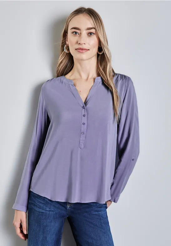 Street One Basic blouse in effen kleur