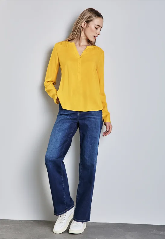 Street One Basic blouse in effen kleur