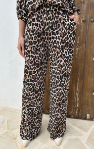 The Musthaves Mila Pantalon Leopard Zwart Petite/Regular/Tall