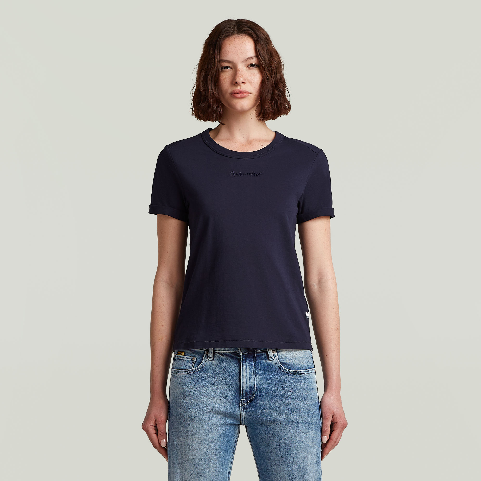 G-Star RAW Embro G-Script Logo Top - Donkerblauw - Dames