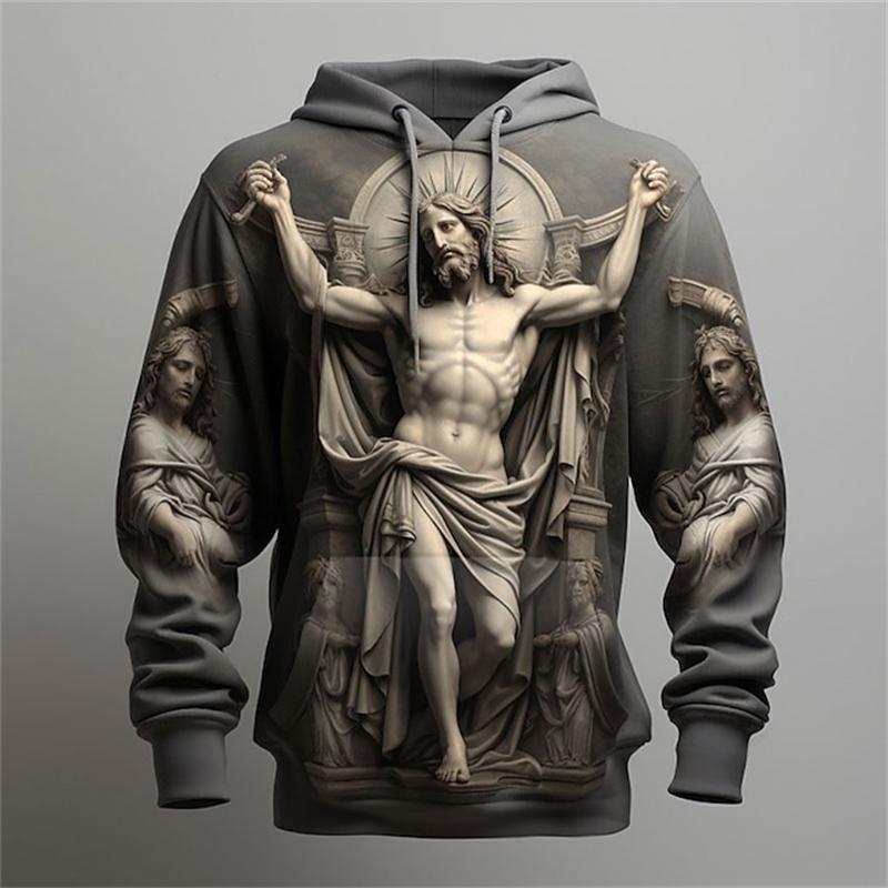 ETST 013 Nieuwste Jesus Cross 3d Print Hooded Sweatshirt Lente Casual Lange Mouw Oversized Straat Kleding Heren Hoodies Sportkleding Kleding S