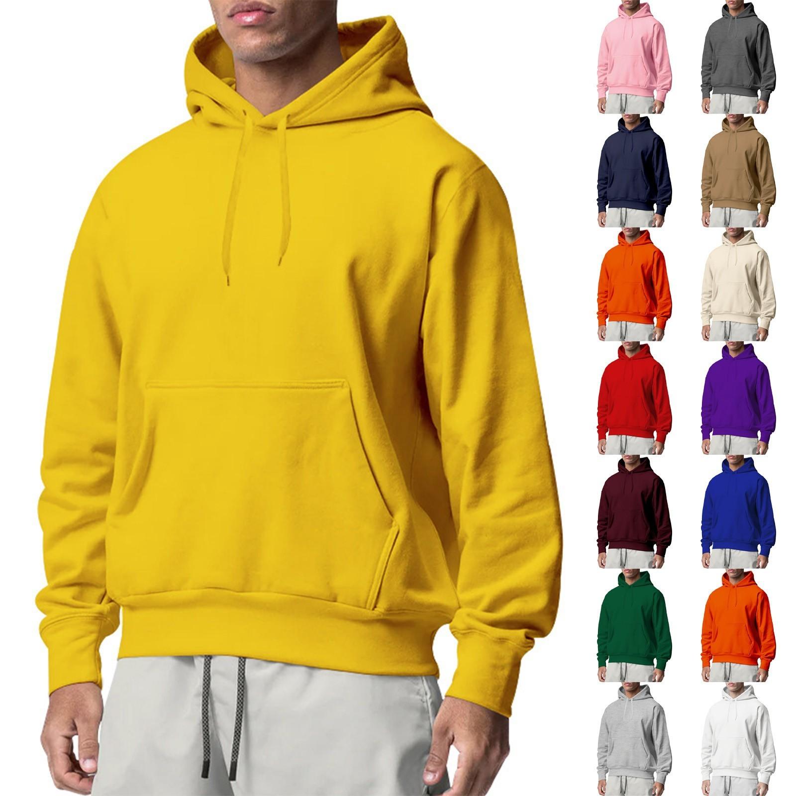 Zhengfuzhihai Sporttrainingspak met capuchon, unisex hardloopoutfits, trui met lange mouwen en hoodies, sweatshirt L zwart