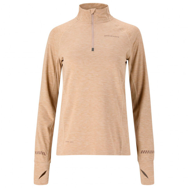 ENDURANCE - Women's Canna V2 Melange Performance Midlayer - Longsleeve, beige