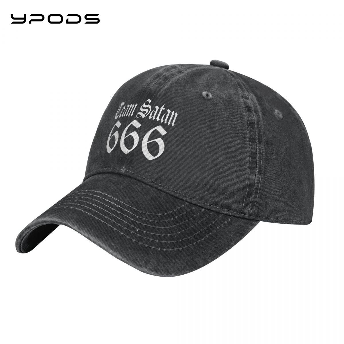 91420583MAC2W16L8R TEAM SATAN 666 Vintage Baseball Cap Wasbare Katoen Verstelbare Cap Hoeden Voor Unisex Adjustable