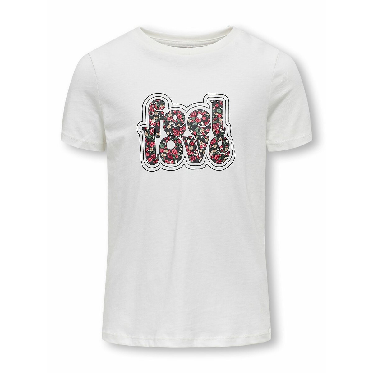 KIDS ONLY T-shirt met korte mouwen met "feel good" bloemenopdruk