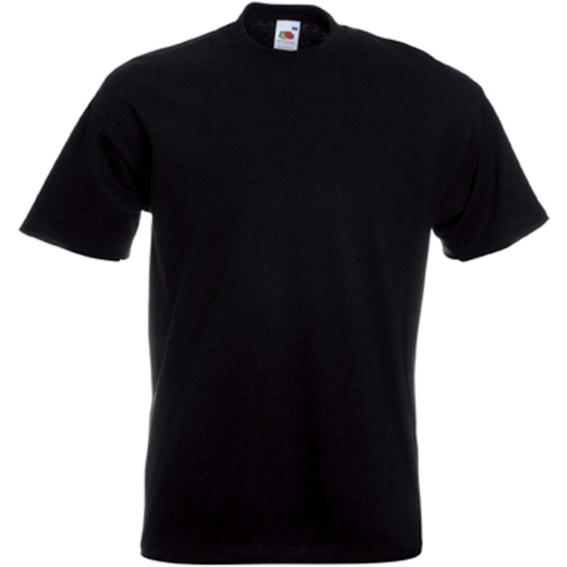 Fruit of the Loom Basics t-shirt - heren - zwart - 100% katoen - Regular fit -