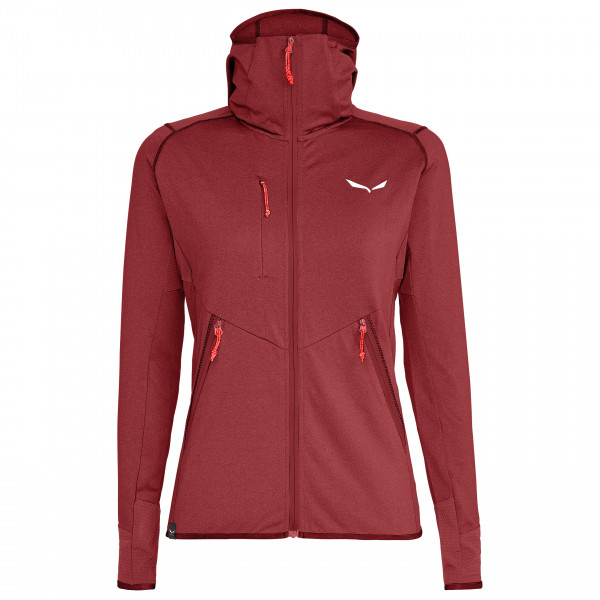 Salewa - Women's Agner Hybrid Polarlite Fullzip Hoody - Fleecevest, rood