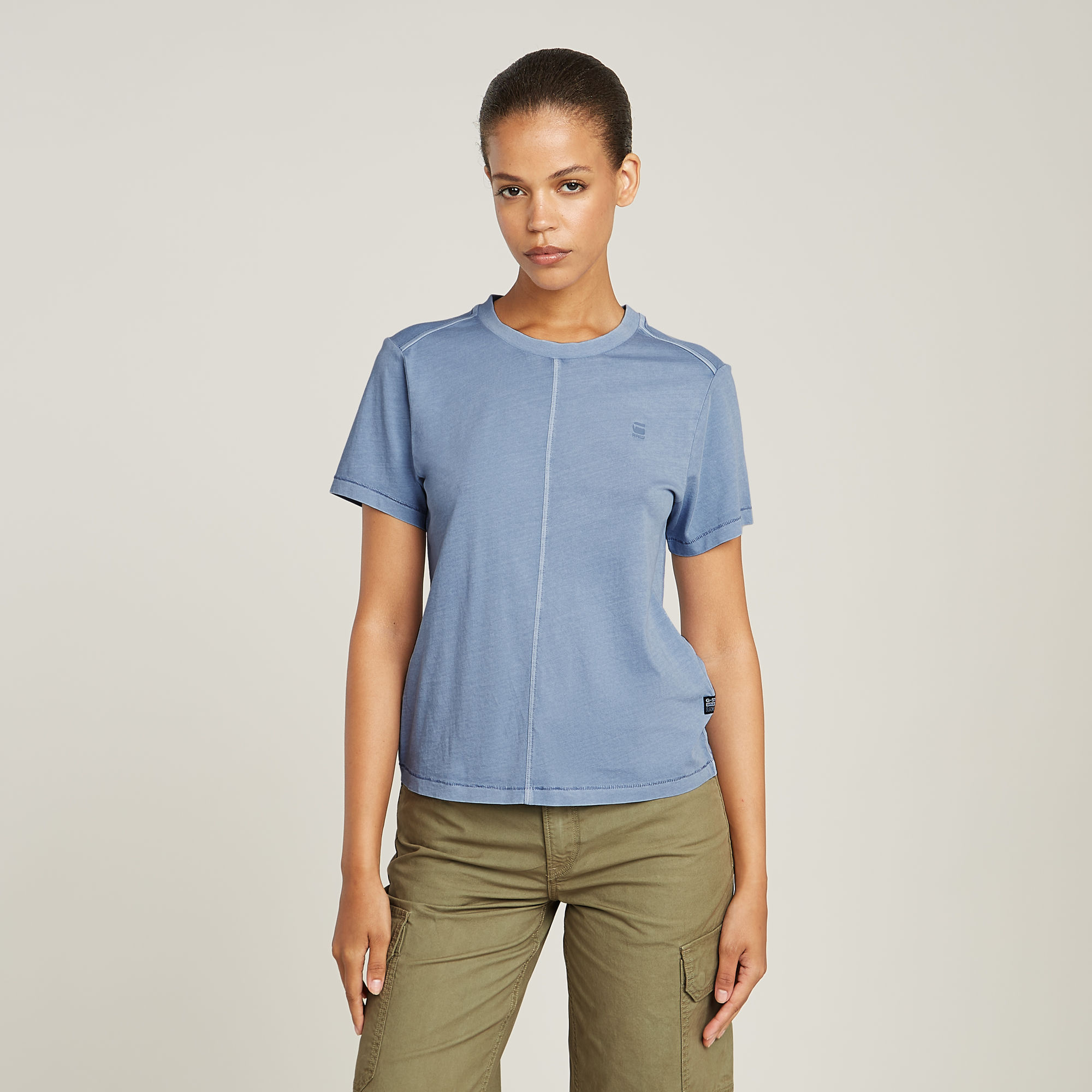 G-Star RAW Overdyed Front Seam Top - Lichtblauw - Dames