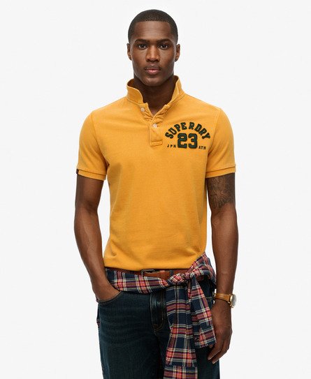 Superdry Mannen Vintage Athletic Poloshirt Goud