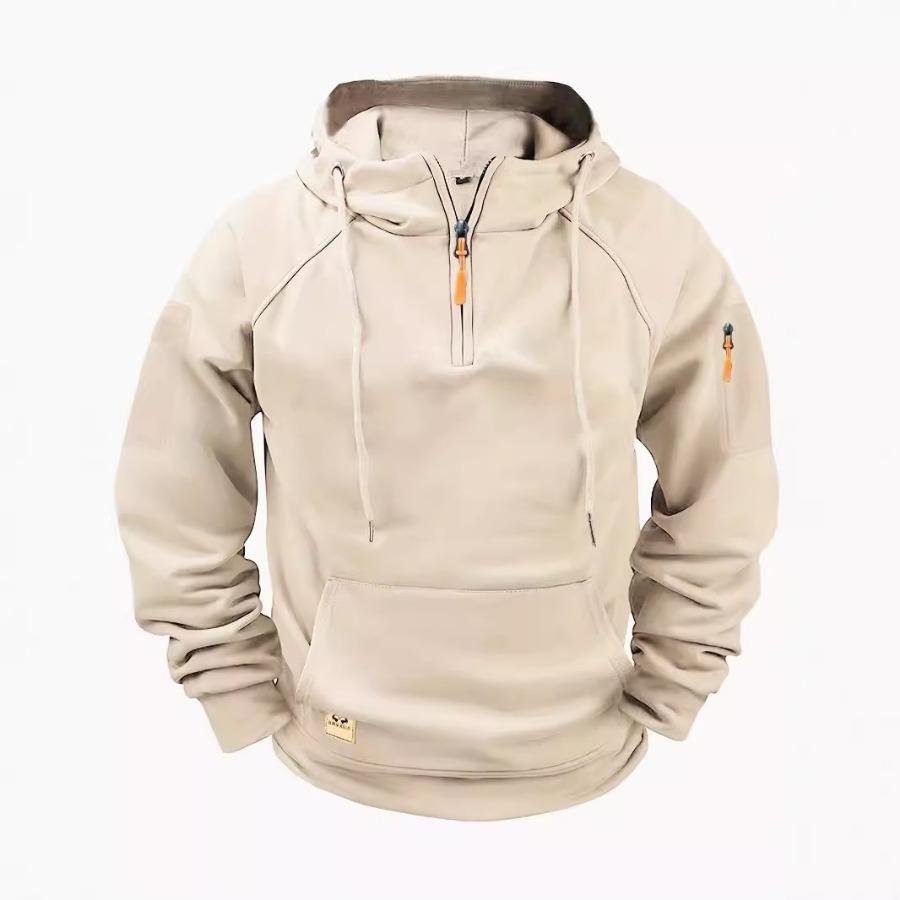 WowClassic Herfst Heren Hoodies Winter Rits Multi Pocket Sweatshirts Mannelijke Warme Kleding Hoodie Sport Vrijetijdskleding Sweatshirt M zwart