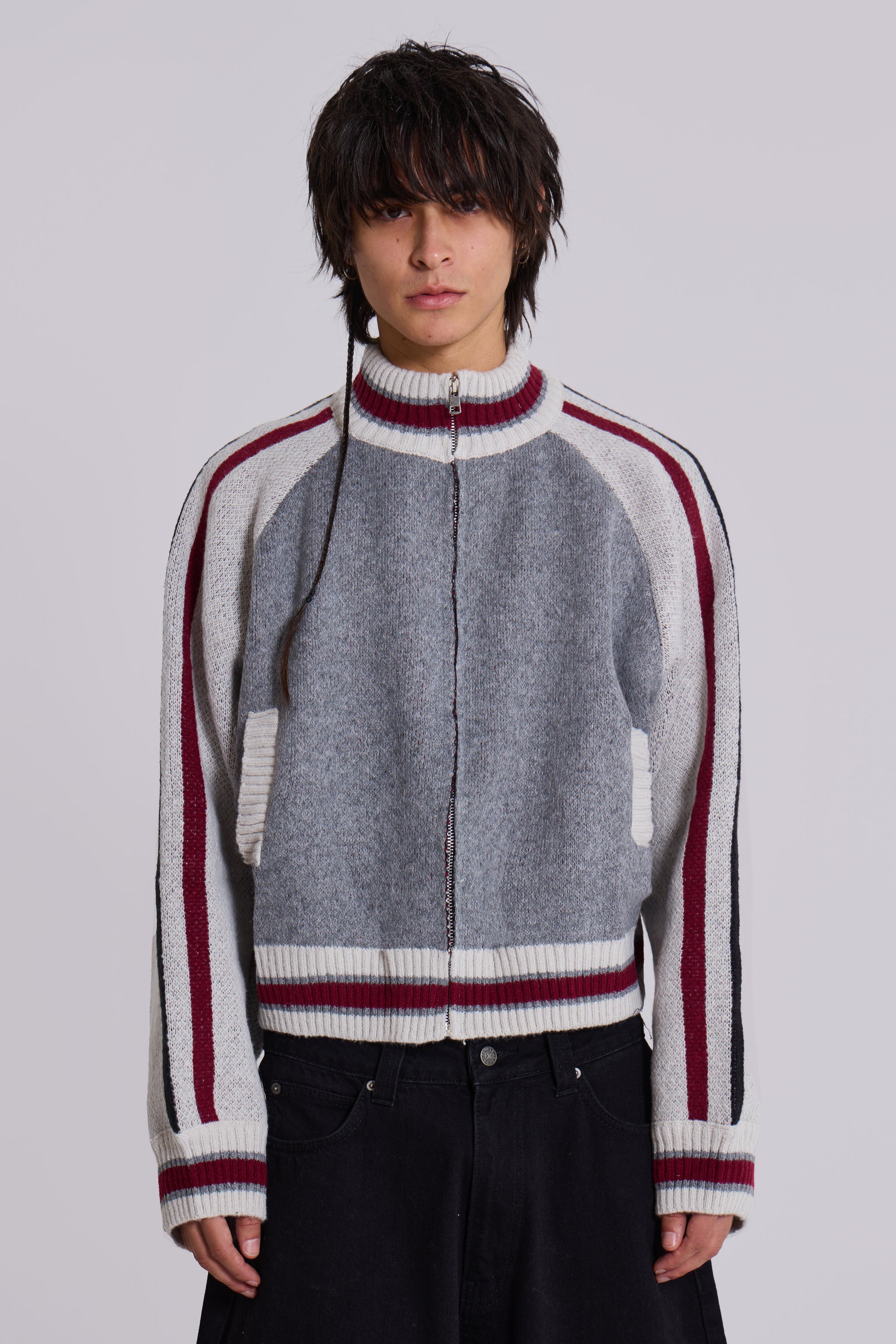 Jaded Man Team 85 Knitted Bomber Jacket