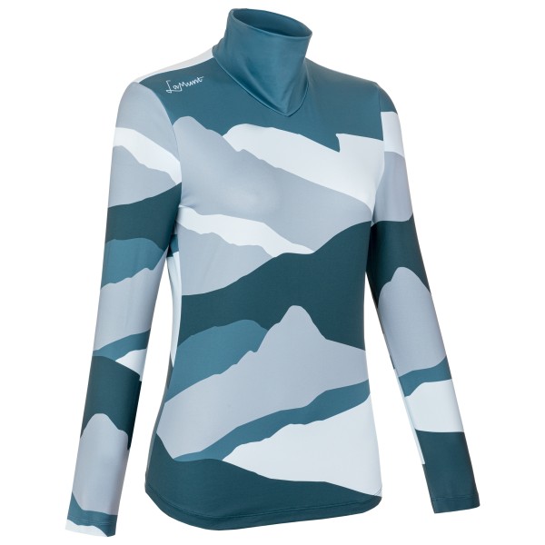 LaMunt - Women's Ivana Tech Arty L/S Tee - Sportshirt, grijs/blauw