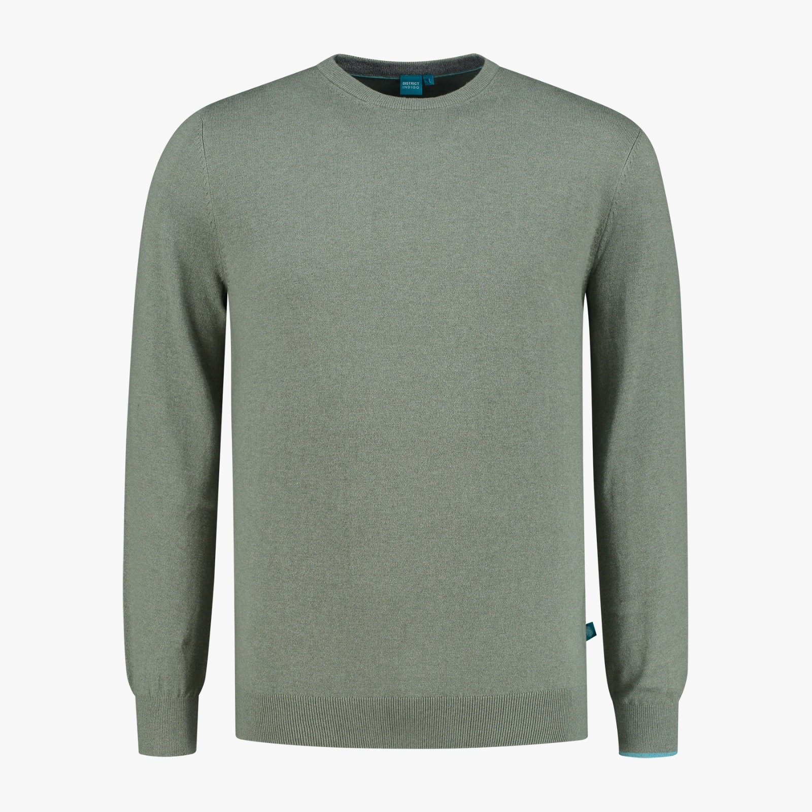 District Indigo Pullover Crewneck Green Melange  