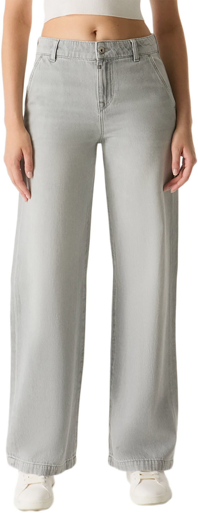 C.O.J. Denim Wide leg chino light grey