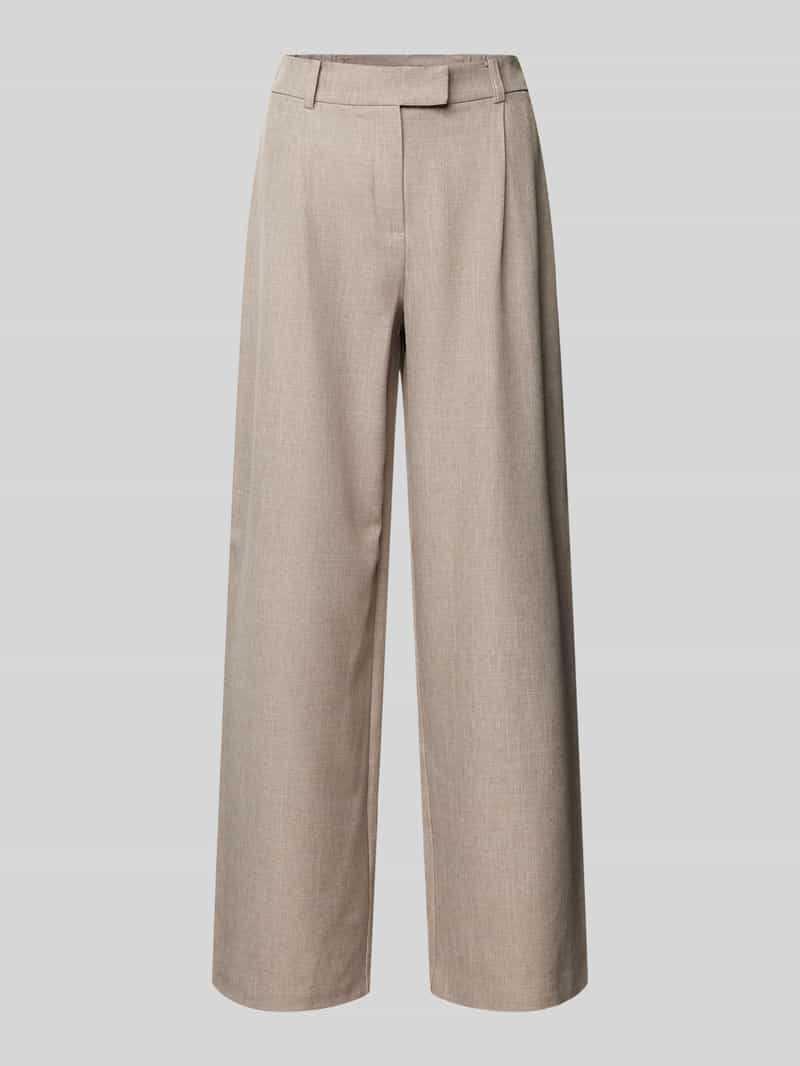 Only Regular fit bandplooibroek met wijde pijpen, model 'LINDA'