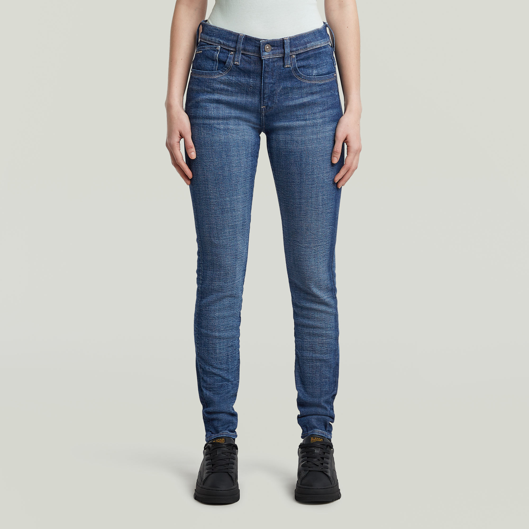 G-Star RAW Lhana Super Skinny Jeans - Midden blauw - Dames