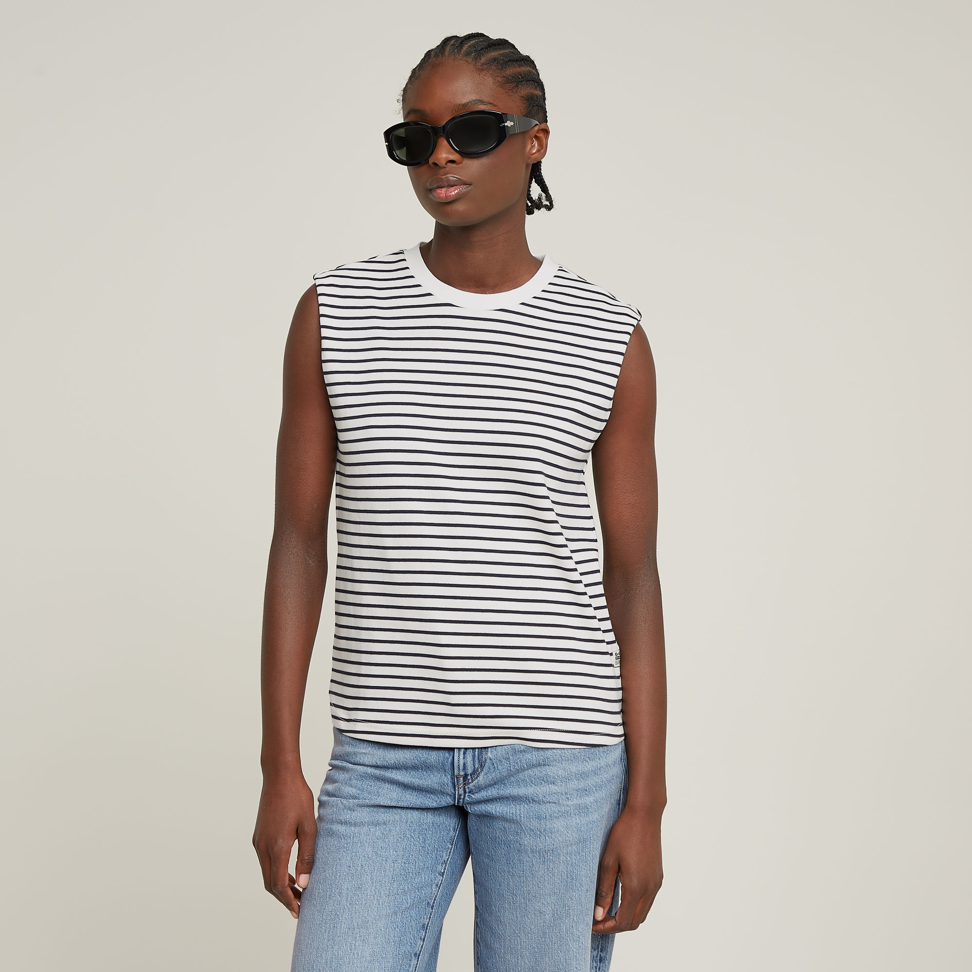 G-Star RAW Stripe Boxy Top - Meerkleurig - Dames