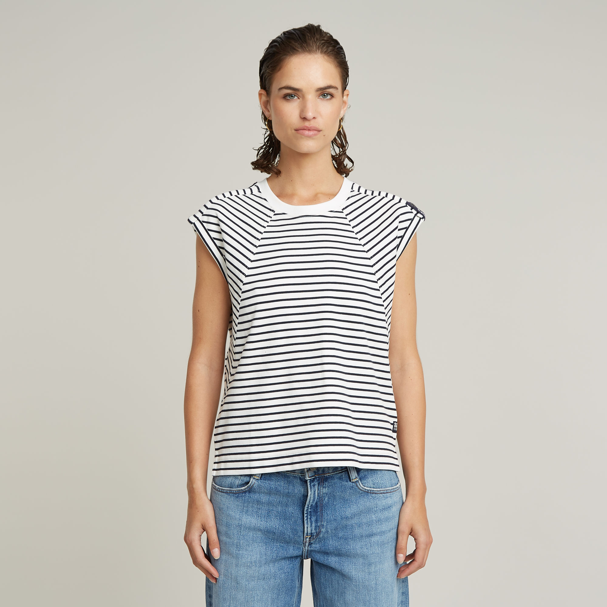 G-Star RAW Seam Detail Stripe Loose Top - Meerkleurig - Dames