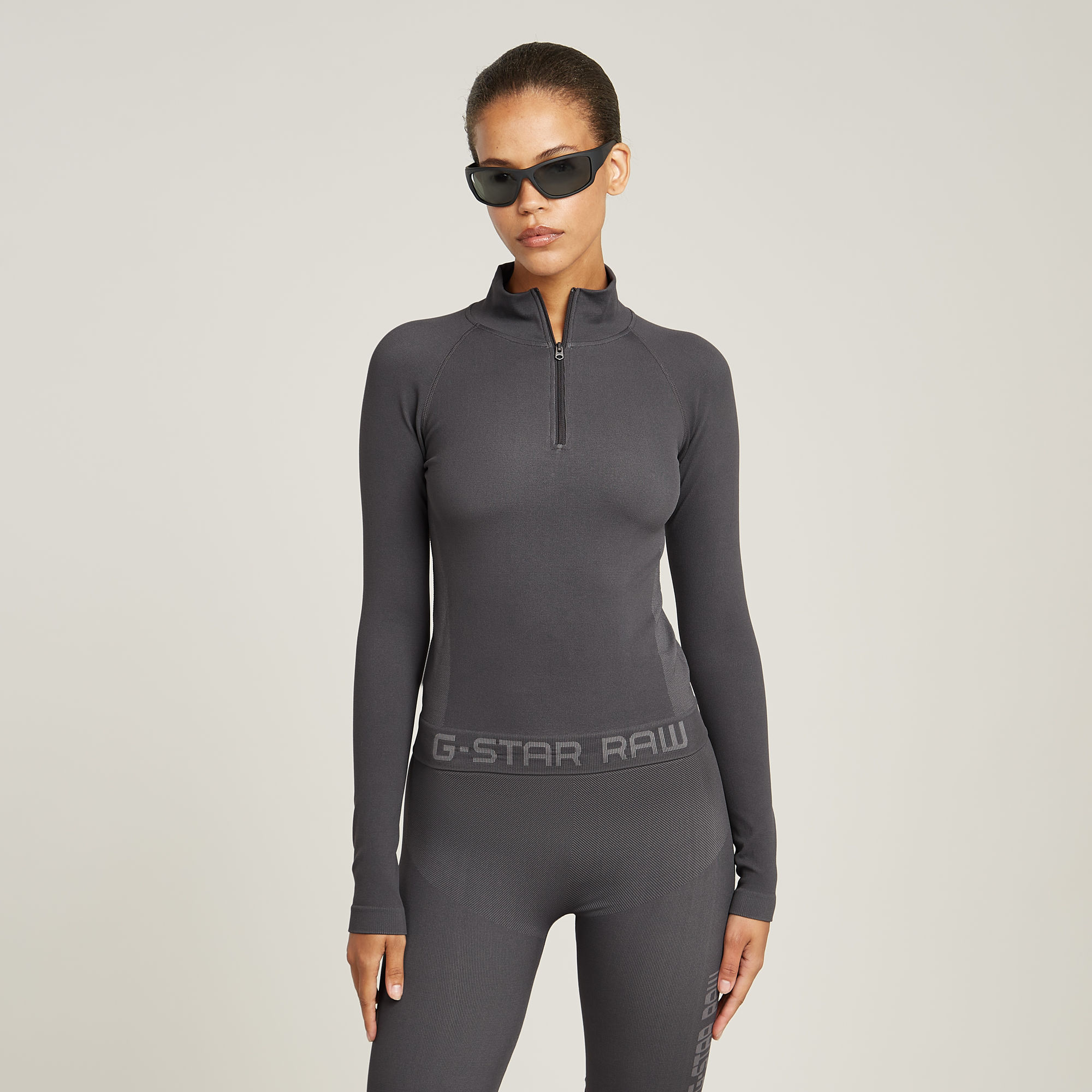 G-Star RAW Seamless Zip Top - Grijs - Dames