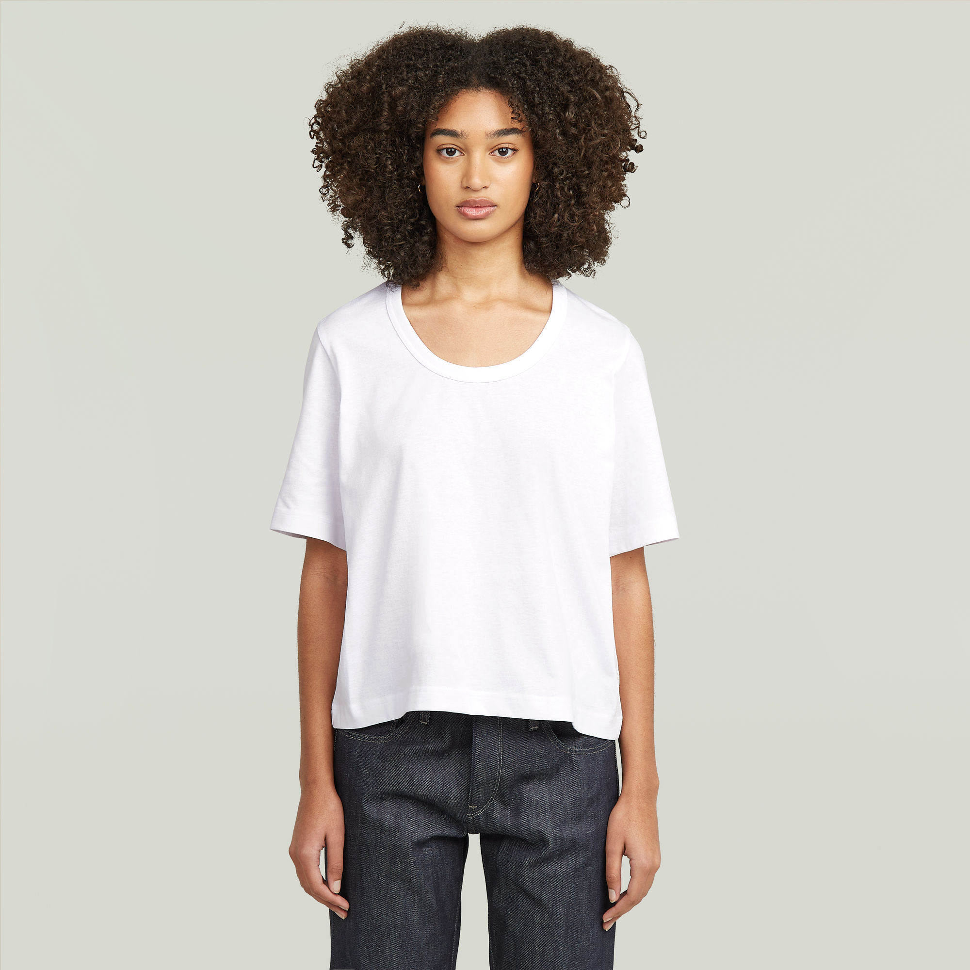 G-Star RAW Deep U-Neck Top - Wit - Dames
