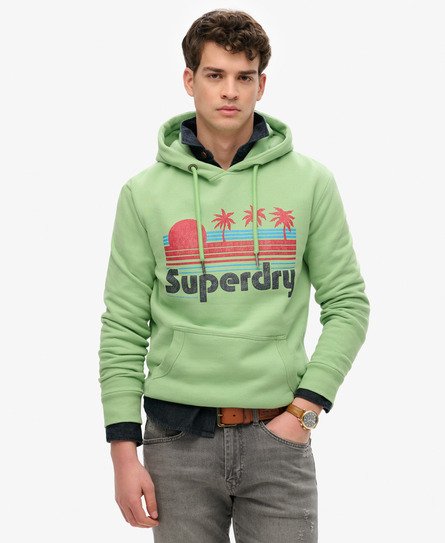 Superdry Mannen Great Outdoors Hoodie Groen