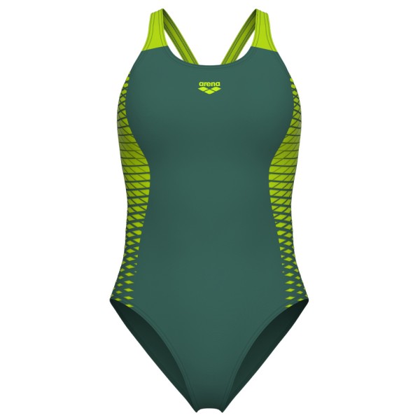 Arena - Women's Openings Swimsuit V Back - Badpak, groen