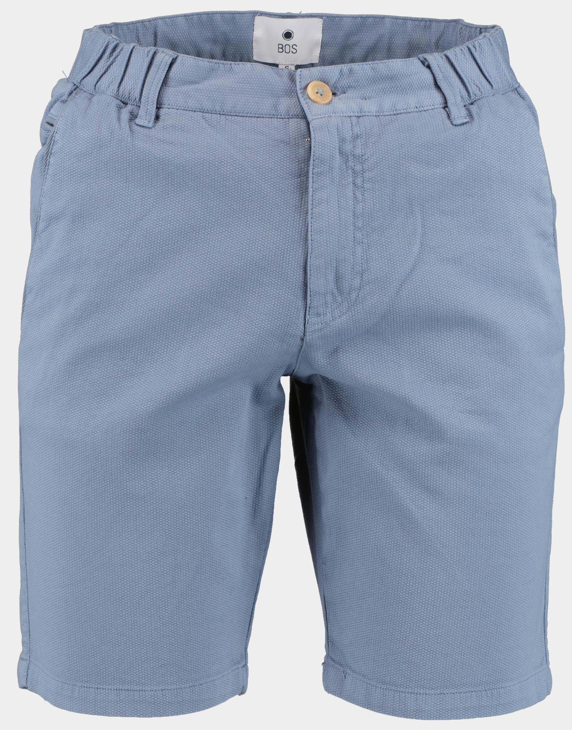 Bos Bright Blue Korte broek ferdinand structure chino sho 24109fe06bo/263 stone wash