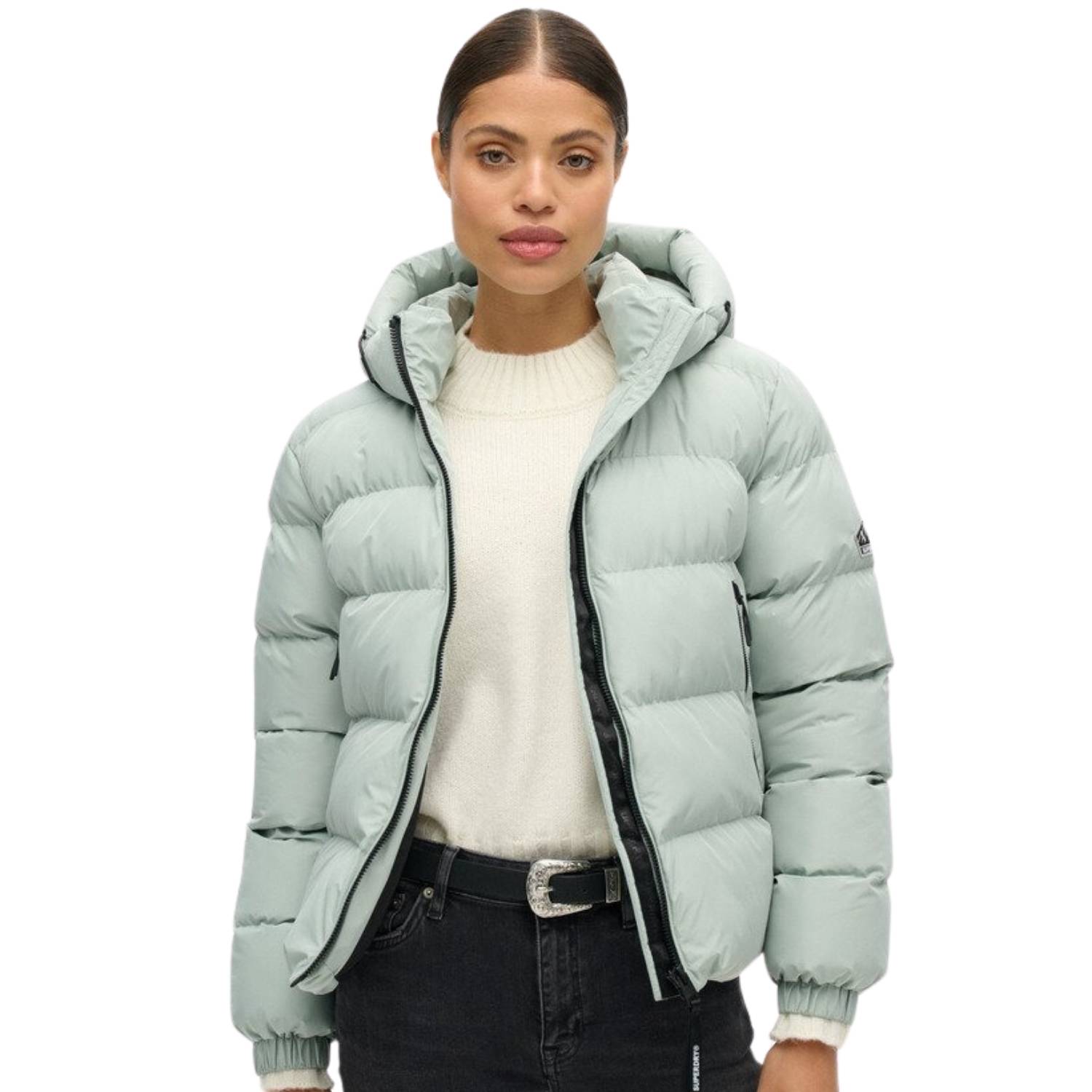 Superdry Hooded Sports Puffer Casual Winterjas Dames L/40