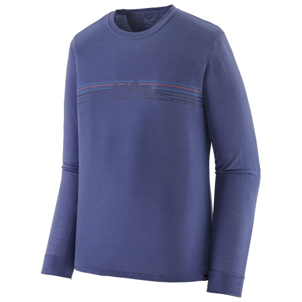 Patagonia - L/S Cap Cool Merino Graphic Shirt - Merinoshirt, blauw