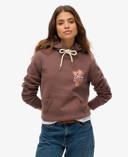Superdry Vrouwen Summer Garden Hoodie Bruin