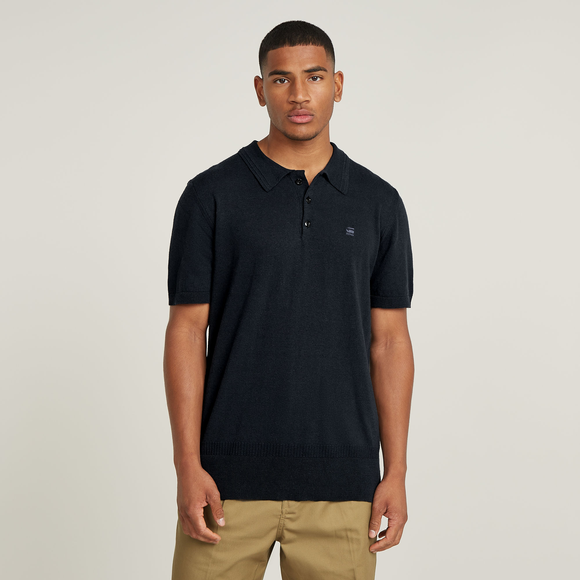 G-Star RAW Knitted Polo - Donkerblauw - Heren