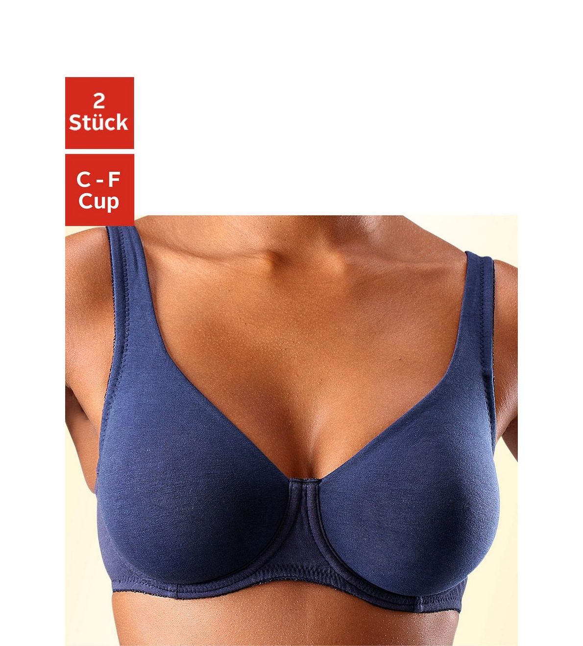 Petite fleur Minimizer-bh met beugel van katoen (Set van 2)