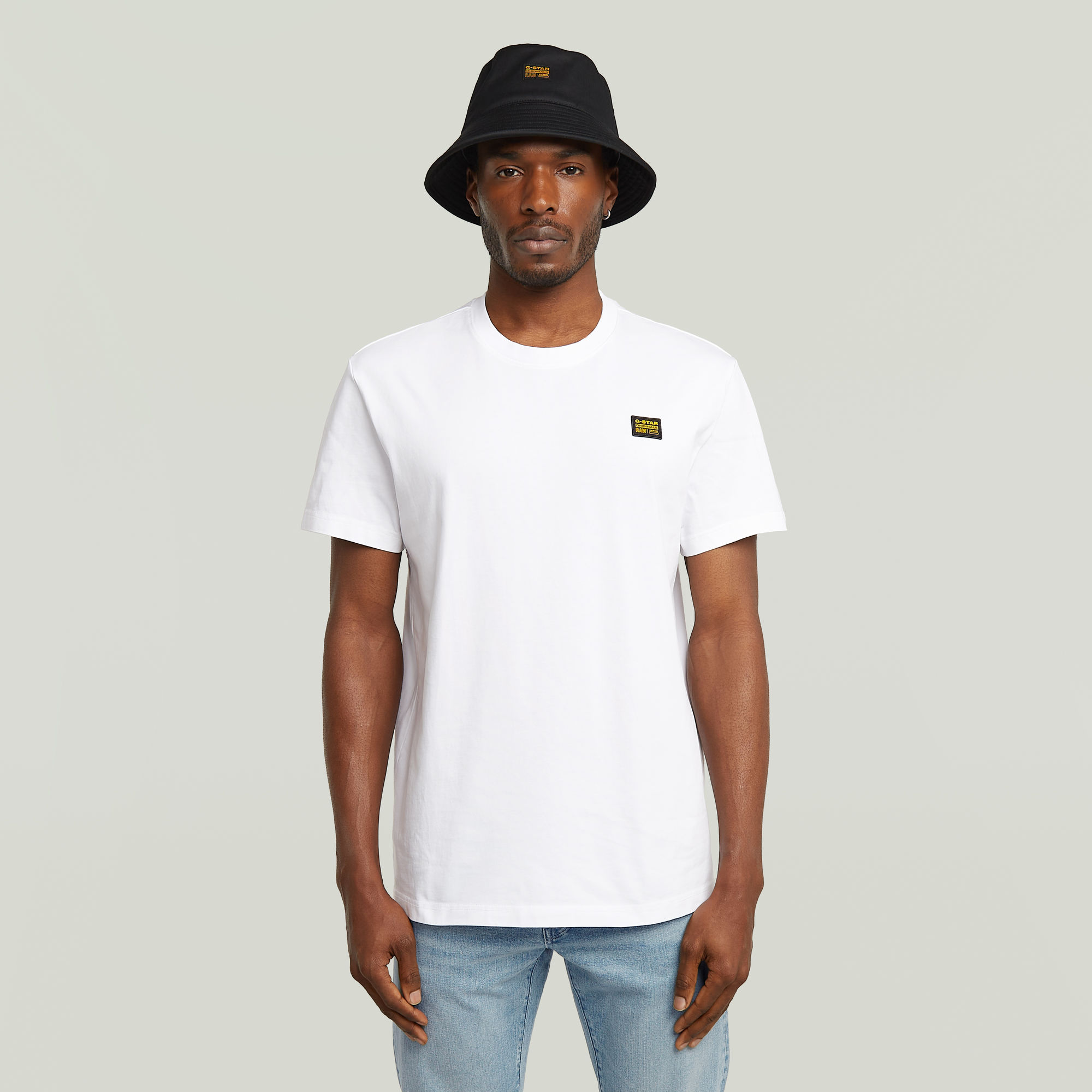 G-Star RAW Label Badge Regular T-Shirt - Wit - Heren